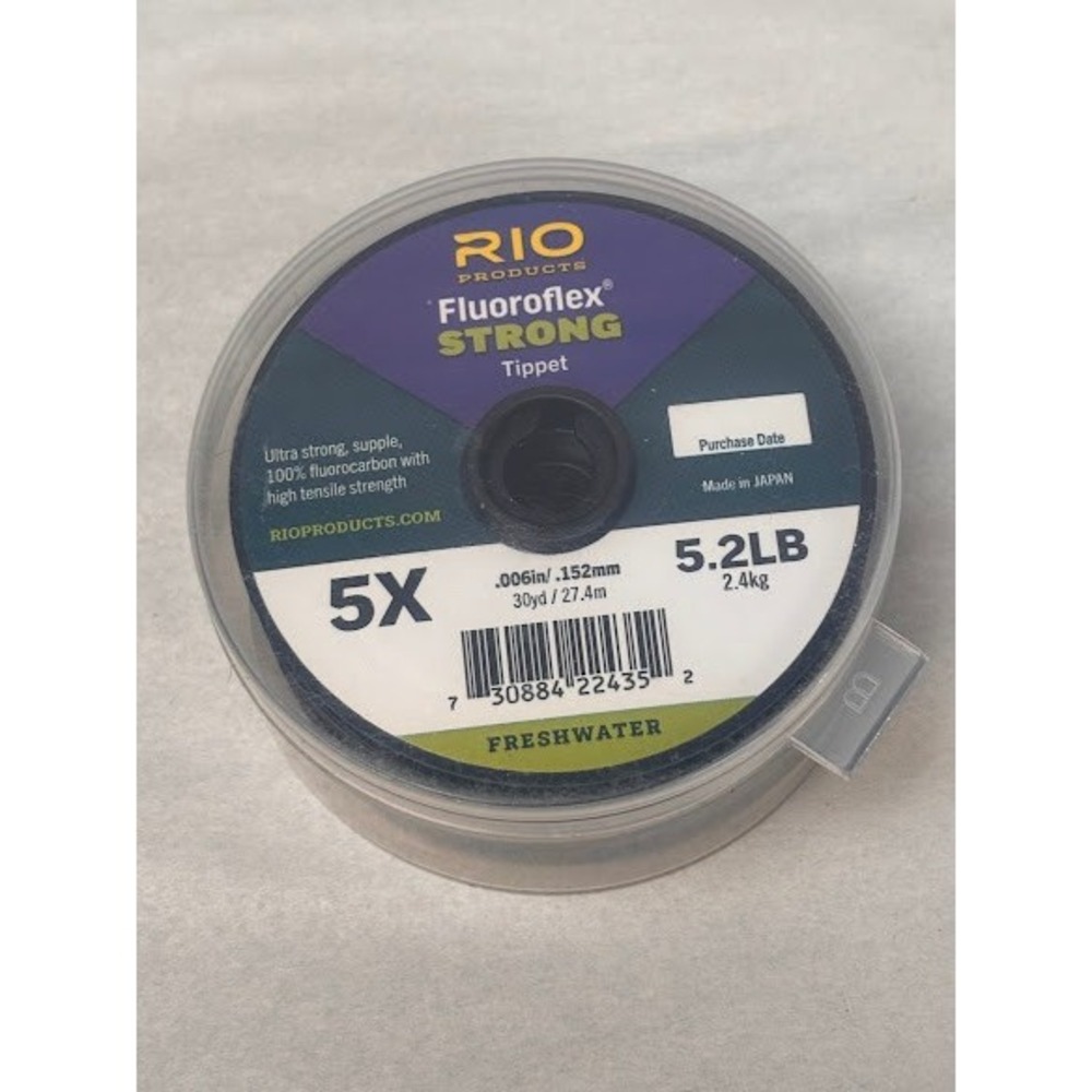 RIO Products Fluoroflex Strong Tippet 5X 5.2LB 30yd 100% Fluorocarbon Freshwater